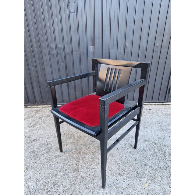 Postmodern Vintage Armchairs in Wood, 1970s, Set of 2 For Sale - Image 3 of 12