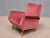 Set of Vintage Chairs in Coral Red Velvet and Beech by Gio Ponti for Asko, 1950s For Sale - Image 14 of 17