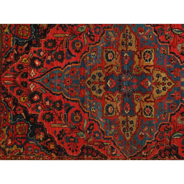 Persian Late 19th Century Antique Persian Sarouk Farahan Rug - 3′8″ × 5′6″ For Sale - Image 3 of 4