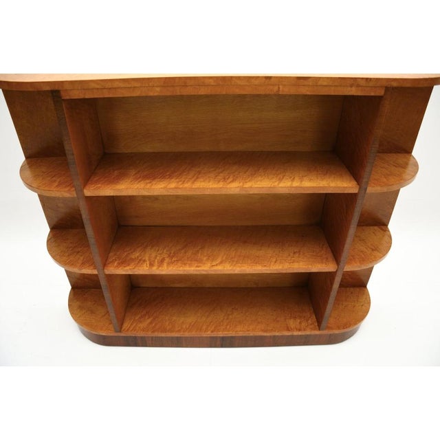 Art Deco Birdseye Maple Open Bookcase, 1930s For Sale - Image 9 of 10