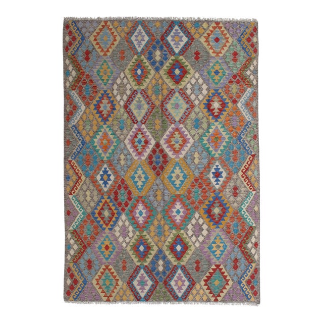 Handwoven Tribal Kilim Rug 6'8" X 9'8" For Sale