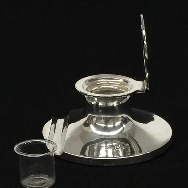 English Silver Capstan Inkwell by Cohen & Charles, Chester, 1908 For Sale - Image 5 of 8
