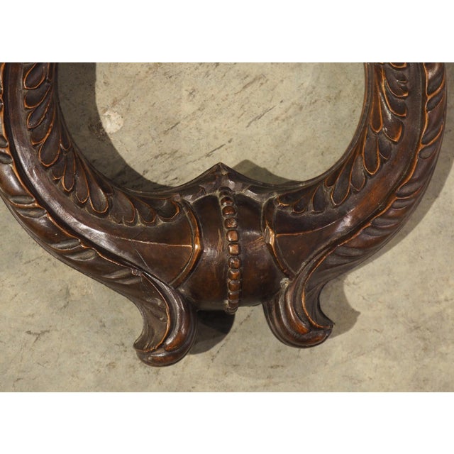Oversized French Carved Walnut Study of a Bronze Door Knocker, 19th Century For Sale - Image 13 of 16