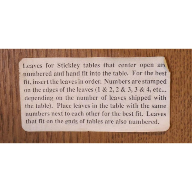 1990s Stickley Round Mission Oak Dining Room Table For Sale In New York - Image 6 of 6
