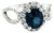 Natural Sapphire Diamond Ring Size 6.25 14k W Gold 2.93 TCW Certified For Sale
