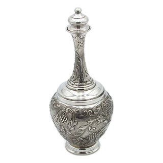Wine Bottle in Silver For Sale