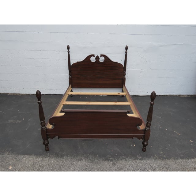 1940s Mahogany Full Size Poster Pineapple Finial Bed 6412 For Sale - Image 12 of 18