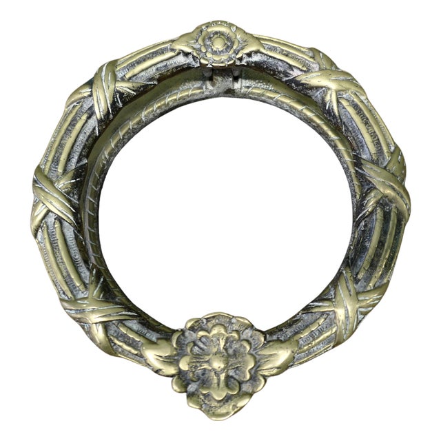 Large Brass Ring Door Knocker For Sale