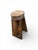 16" - Handcrafted Sculptural Solid Wood Espresso "Halo" Stool For Sale - Image 4 of 11