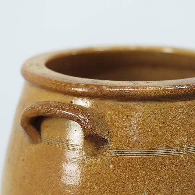 Contemporary Large Rustic Farmhouse Earthenware Confit Jar For Sale - Image 3 of 10