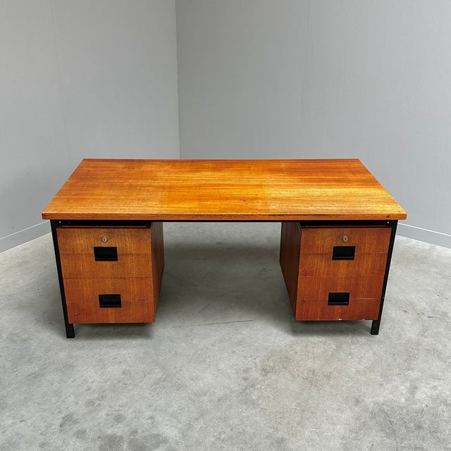 Pastoe Freestanding EU02 Writing Desk by Cees Braakman for Pastoe, 1960s For Sale - Image 4 of 11