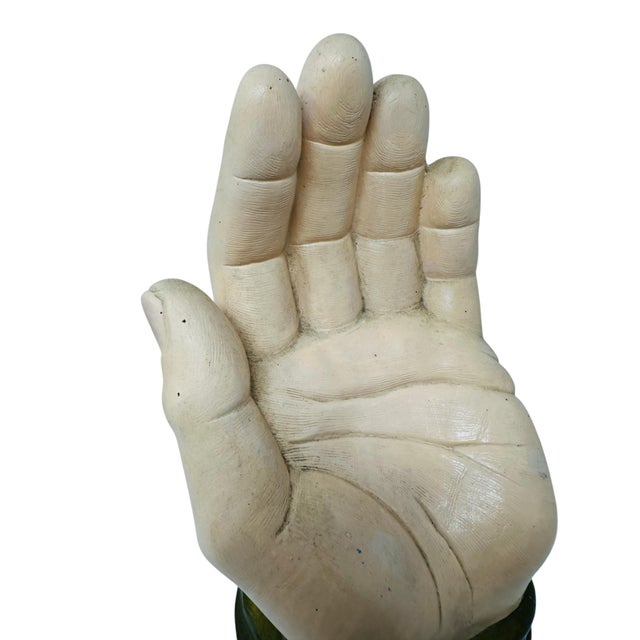Ceramic Pristine 10” Scioto Ceramics Anatomical ‘Orans’ Prayer Hands - A Pair - Circa 1977 For Sale - Image 7 of 11