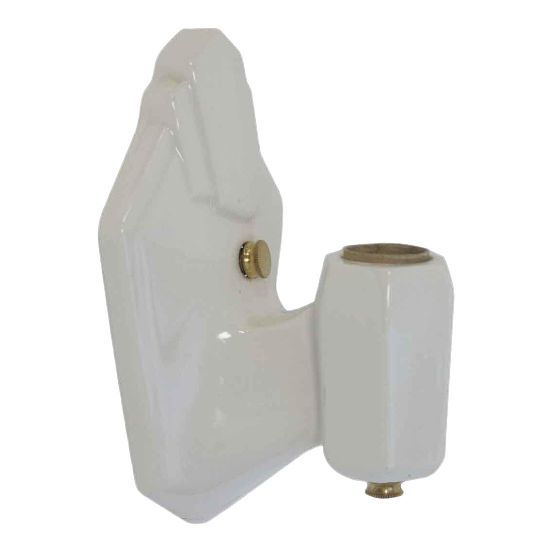 Mid 20th Century White Art Deco Porcelain Wall Sconce Chairish