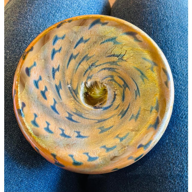 Vintage Modern Iridescent Jack in the Pulpit Art Glass Vase For Sale In Atlanta - Image 6 of 7