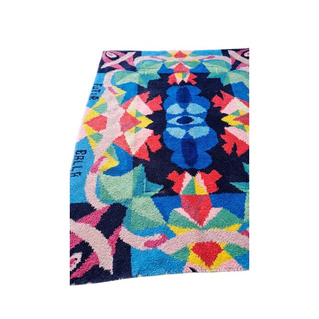 Vintage Flowers and Space Rug, Italy, 1980s For Sale - Image 16 of 18