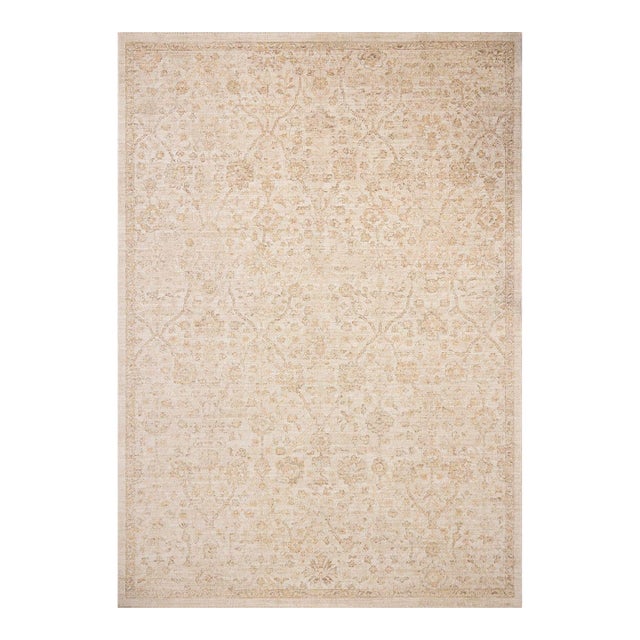 Chris Loves Julia x Loloi Palma Ivory / Sand 2'-3" x 3'-10" Accent Rug For Sale