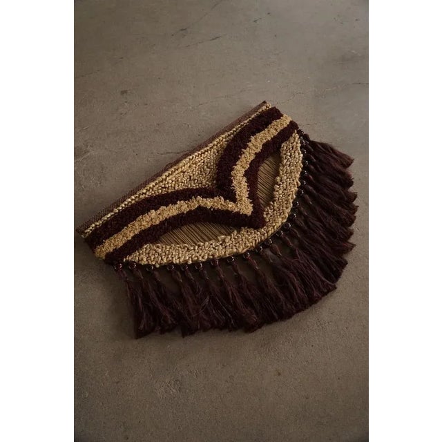 Vintage Handmade Bohemian Rug in Jute, India, Late 20th Century For Sale - Image 3 of 13