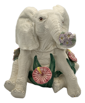 Fitz and Floyd Elephant Cookie Jar Rare