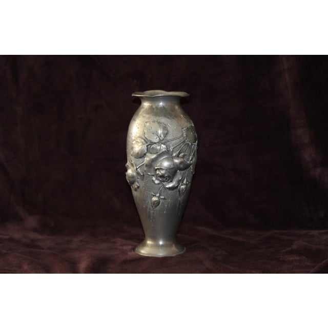 Flower Vase with Roses Decoration, 1920s For Sale - Image 4 of 15