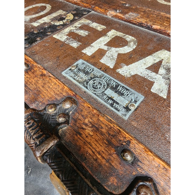 Early 20th Century Early 20th Century C a Taylor Trunk Chicago Civic Opera For Sale - Image 5 of 11