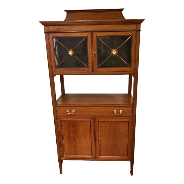 Directoire-Style Fruitwood Display Cabinet, Early 19th Century For Sale