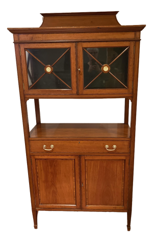 Directoire-Style Fruitwood Display Cabinet, Early 19th Century