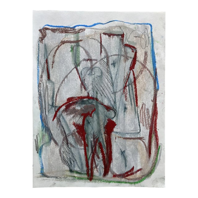 Abstract Drawing Pastels by Erik Sulander on Paper 9x12 Signed, Unframed For Sale