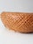 Vintage Woven Bamboo Basket Bowl With Rounded Sides For Sale - Image 13 of 14