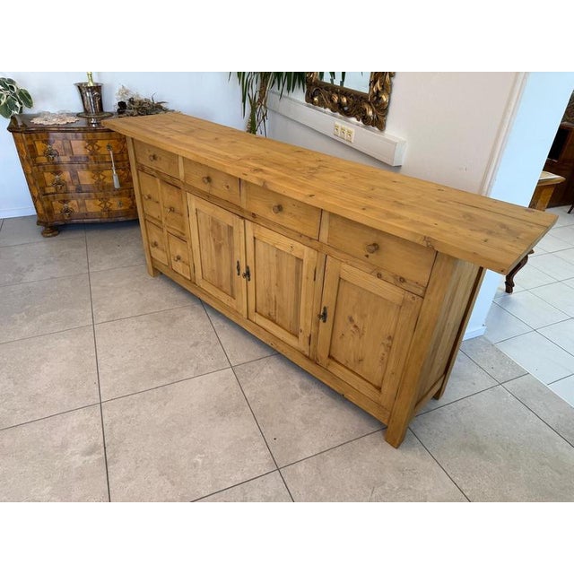 Antique Apothecary Shop Cabinet in Softwood For Sale - Image 10 of 11