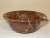 Vintage large Italian marble bowl in shades of russet/sienna with white veining. The base of the inner well of the bowl...