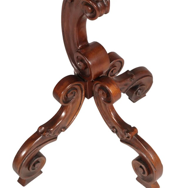 Wood Antique Venetian Carved Walnut Console from Meroni e Fossati For Sale - Image 7 of 8