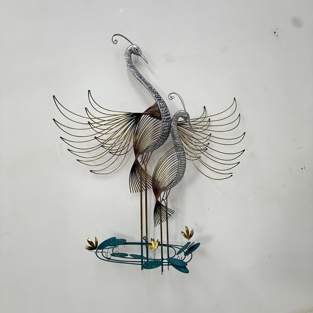 Blue Vintage Peacock Wall Art Sculpture by Curtis Jere, 1970s For Sale - Image 8 of 14