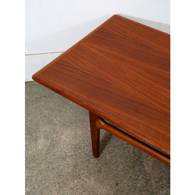 Mid Century Danish Modern Coffee Table Solid Teak Denmark Surfboard MCM Vintage For Sale - Image 10 of 12