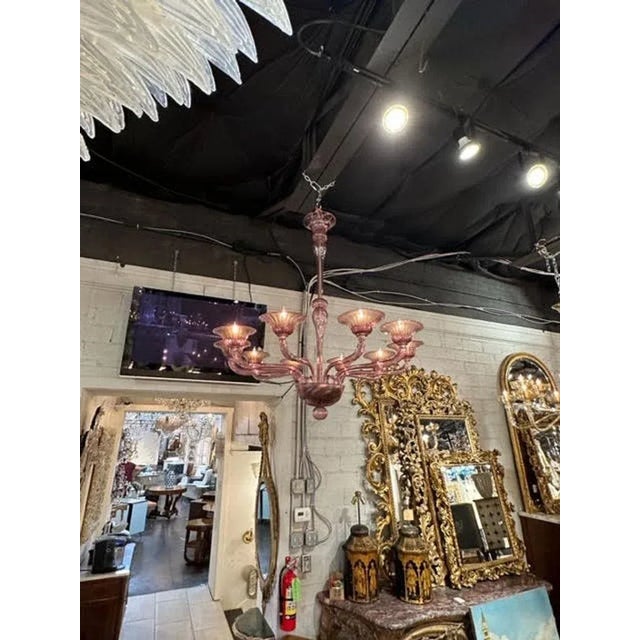 Modern Modern Amethyst Murano Glass Chandelier With 10 Arms For Sale - Image 3 of 7