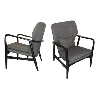 Pair of Mid-Century Style Armchairs Attr Madsen & Schubell For Sale