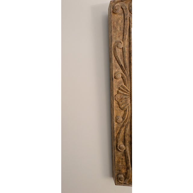 Carved square mirror, mirror width 43", height 43", frame width 54", height 54", depth 3". at least 30 years old,
