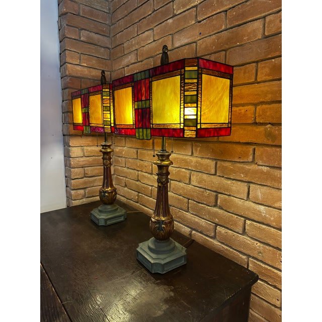 Pair of Custom 1930s Hollywood Regency Wood Gesso Lamps by Harry Burger. This is a rare opportunity to own a piece of Los...