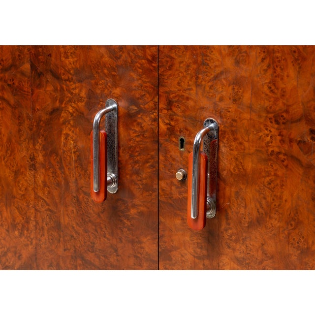 English Art Deco Burl Cabinet For Sale - Image 9 of 18