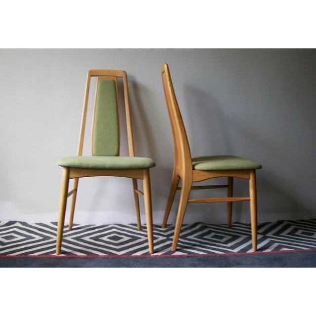 Wood Set of Vintage Oak Eva Side Chairs by Niels Koefoed For Sale - Image 7 of 8