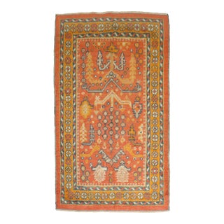 Stuning Antique Turkish Oushak Rug, 3'2'' X 5'1'' For Sale