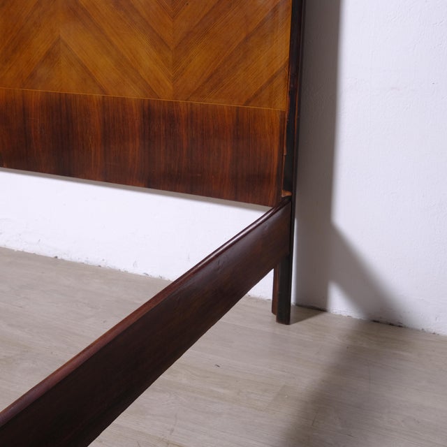 Wooden Double Bed, Italy, 1950s For Sale - Image 12 of 15
