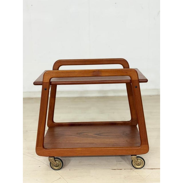 Mid-Century Danish Teak Serving Trolley from Sika Møbler, 1960s For Sale - Image 3 of 11