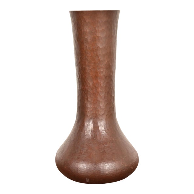 Ramon Ramirez Arts & Crafts Hammered Copper Vase For Sale