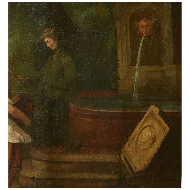 Hungarian School Bucolic Scene, 1800s, Oil on Canvas For Sale - Image 6 of 7