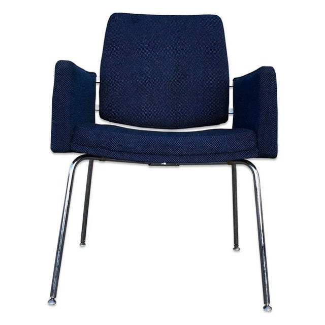 Mid Century Modern j.g Furniture Blue Accent Chair For Sale - Image 10 of 10