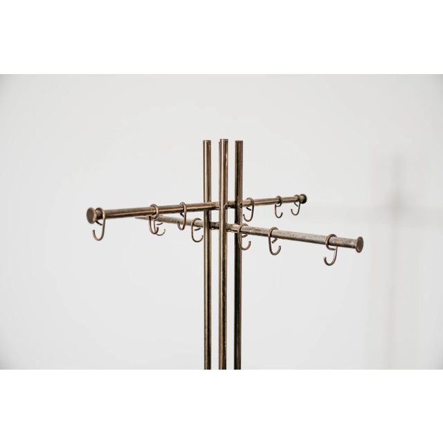Hollywood Regency Floor Coat Rack by Renato Zevi for Metalarte, 1970s For Sale - Image 3 of 10