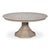 A softly gray, patterned top expands from 66 inches for six to 85 1/2 inches for ten, with leaves stored inside that swing...