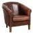 English Sheepskin Club Armchair in Dark Cognac For Sale