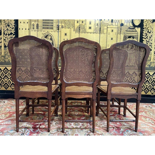 Louis XVI Style Cane Chairs, Set of 6 For Sale - Image 3 of 10