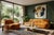 Straight from the 1970s, we offer a set consisting of a large three-seater sofa and a single armchair, characterized by...